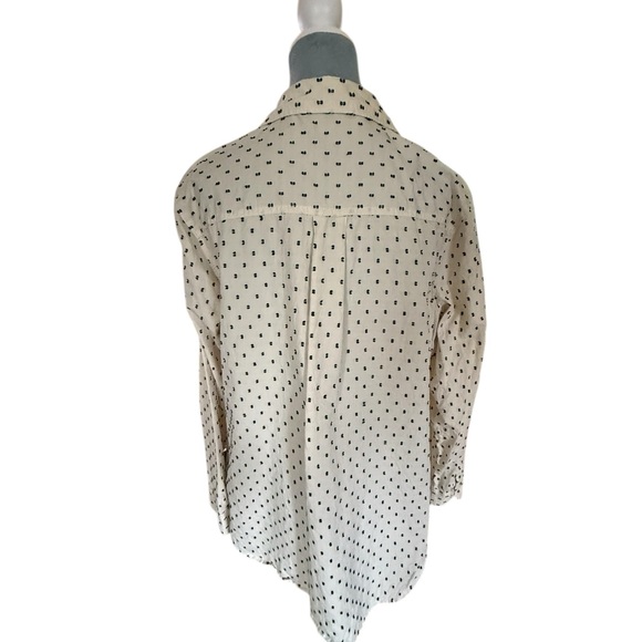 Old Navy Cream Polka Dot Button-Down Shirt - Picture 5 of 9